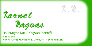 kornel magvas business card